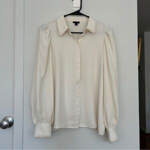 Ann Taylor Puff Sleeve Shirt Small